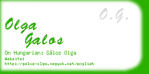 olga galos business card