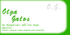 olga galos business card